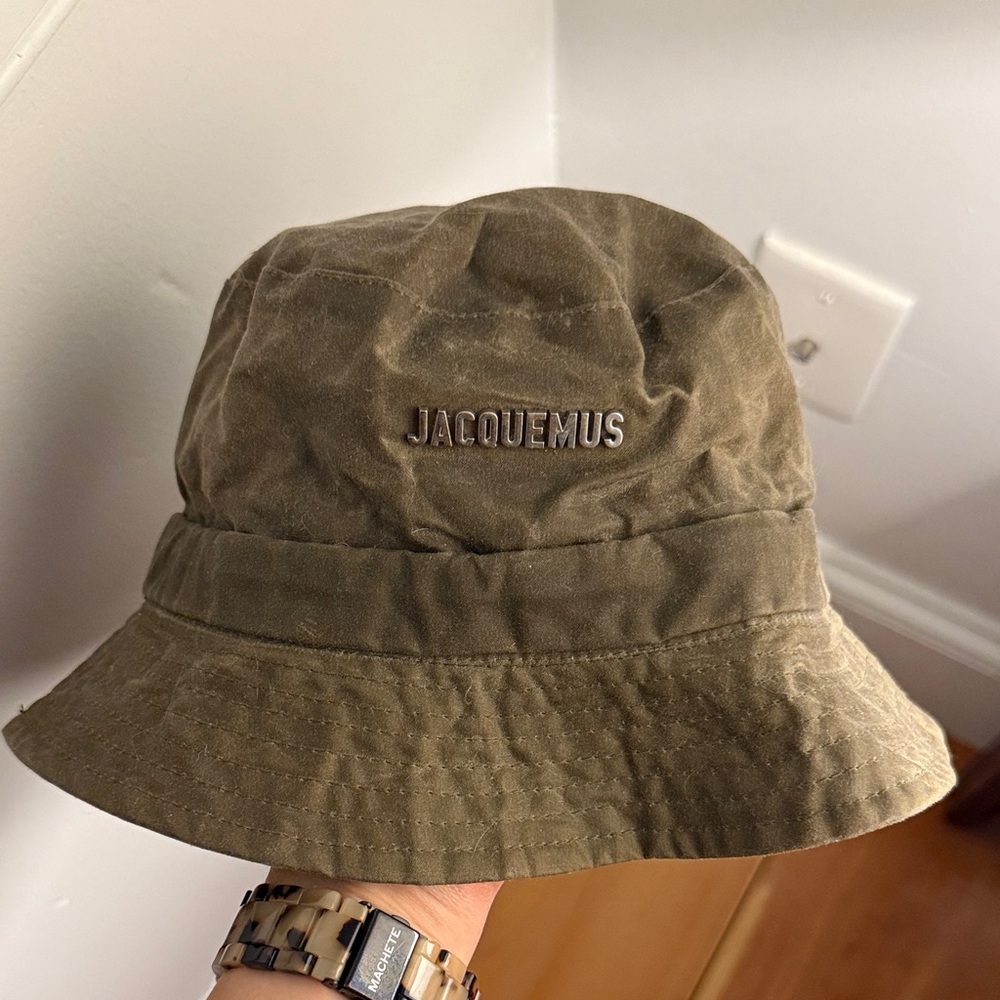 Jacquemus Olive Green Bucket Hat